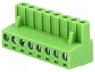 TBW-5.08-K-8P - Pluggable terminal block, Colour  green, Mat  PA66, Locking  latch