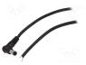DC.CAB.0201.0150 - Cable, wires, DC 0,7/2,35 plug, angled, 0.5mm2, black, 1.5m