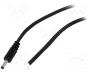 DC.CAB.0600.0150 - Cable, wires, DC 1,3/3,5 plug, straight, 0.5mm2, black, 1.5m