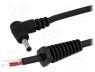 DC.CAB.0611.0150 - Cable, wires, DC 1,3/3,5 plug, angled, 1mm2, black, 1.5m, -20....70°C