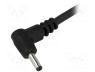 DC.CAB.1811.0150 - Cable, wires, DC 5,5/1,7 plug, angled, 1mm2, black, 1.5m, -20....70°C