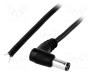 DC.CAB.2201.0300 - Cable, wires, DC 5,5/2,1 plug, angled, 0.5mm2, black, 3m, -20....70°C