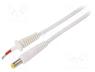 DC.CAB.2310.0150 - Cable, wires, DC 5,5/2,1 plug, straight, 1mm2, white, 1.5m