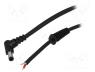 DC.CAB.2611.0150 - Cable, wires, DC 5,5/2,5 plug, angled, 1mm2, black, 1.5m, -20....70°C