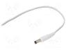 DC.CAB.2700.0020 - Cable, wires, DC 5,5/2,5 plug, straight, 0.5mm2, white, 0.2m