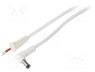 DC.CAB.2711.0150 - Cable, wires, DC 5,5/2,5 plug, angled, 1mm2, white, 1.5m, -20....70°C