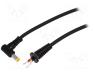 DC.CAB.3011.0150 - Cable, wires, DC 5,5/3,0CP plug, angled, 1mm2, black, 1.5m