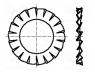 B4/BN781 - Washer, externally serrated, M4, D=8mm, h=0.5mm, steel, DIN 6798A