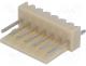 Socket, wire-board, male, NS25, 2.54mm, PIN  7, THT, 250V, 3A, tinned
