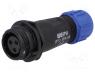 SP1311/S3 - Plug, female, SP13, PIN 3, IP68, 4....6.5mm, 13A, soldering, for cable