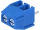 PCB terminal block, angled 90°, 3.5mm, ways  2, on PCBs, terminal