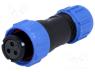 SP1310/S3 - Plug, female, SP13, PIN 3, IP68, 4....6.5mm, 13A, soldering, for cable