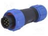 SP1310/P7 - Plug, male, SP13, PIN 7, IP68, 4....6.5mm, 5A, soldering, for cable