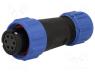 SP1310/S6 - Plug, female, SP13, PIN 6, IP68, 4....6.5mm, 5A, soldering, for cable