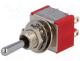 Switch  toggle, 1-position, DP3T, (ON)-OFF-(ON), 2A/250VAC