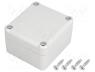 Z-117JH-PS - Enclosure  multipurpose, X 57mm, Y 63mm, Z 37mm, polystyrene, grey