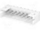 Socket, wire-board, male, 2mm, PIN  8, THT, 1A, tinned, -25....85°C, 100V