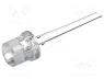 OSW5DK82E1A - LED, 8mm, white cold, 3000-4200mcd, 140°, Front  flat, Pitch 2.54mm