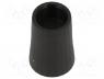 K88-BLK - Knob, conical, thermoplastic, Shaft  6mm, Ø12x17mm, black