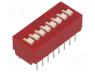 BD08 - Switch  DIP-SWITCH, Poles number 8, OFF-ON, 0.025A/25VDC, 1GΩ