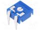 Potentiometer  mounting, single turn, horizontal, 25kΩ, 0.15W
