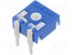 Potentiometer  mounting, single turn, horizontal, 1kΩ, 0.15W, ±20%