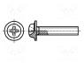 B3X6/BN4825 - Screw, with flange, M3x6, Head  button, Phillips, steel, zinc, PH2