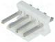 Socket, wire-board, male, PIN 4, 3.96mm, THT, MTA-156, tinned