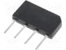 GBS4M-DIO - Single phase rectifier bridge, Urmax 1kV, If 4A, Ifsm 80A, THT