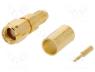 SMA502H155W13AU - Plug, SMA, male, straight, 50Ω, H155, crimped, for cable, teflon