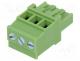 TBW-5.0-3P - Pluggable terminal block, 5mm, ways 3, angled 90°, plug, female