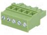 TBW-5.0-5P - Pluggable terminal block, 5mm, ways 5, angled 90°, plug, female