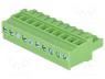 TBW-5.08-10P - Pluggable terminal block, 5.08mm, ways 10, angled 90°, plug, 300V