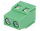 PCB terminal block, angled 90°, 5.08mm, ways  2, on PCBs, terminal