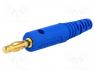 FK8LAU-BL - Plug, 4mm banana, 32A, 33VAC, 70VDC, blue, Max.wire diam  4mm