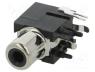 KEYS972 - Socket, RCA, female, angled 90°, THT, brass, nickel plated, on PCBs