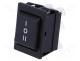 ROCKER, DP3T, Pos  3, ON-OFF-ON, 16A/250VAC, 20A/28VDC, black, none
