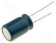 Capacitor  electrolytic, low impedance, THT, 22uF, 100VDC, ±20%