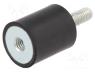 Αποσβεστήρας κραδασμών - Vibration damper, M3, Ø  8mm, rubber, L  8mm, Thread len  6mm, H  3mm