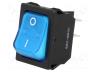 RS13117BBBL2N2 - ROCKER, DPST, Pos  2, OFF-ON, 10A/250VAC, blue, neon lamp 250V, 50mΩ