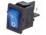 RS1373CBBL2N2 - ROCKER, DPST, Pos  2, OFF-ON, 6A/250VAC, blue, neon lamp 250V, 50mΩ