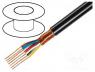 TAS-C182 - Wire  microphone cable, 7x0,25mm2, black, OFC, PVC, -15....70°C