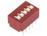 BD05 - Switch  DIP-SWITCH, Poles number  5, 0.1A/50VDC, Pos  2, -40....85°C