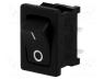 RS1366FBB3 - ROCKER, SPST, Pos  2, OFF-(ON), 10A/250VAC, black, none, 50mΩ