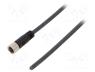 Connection lead, M8, PIN  3, straight, 10m, plug, 60VAC, 4A, -25....80°C