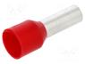 2-966067-4 - Tip  bootlace ferrule, insulated, copper, 10mm2, 12mm, tinned