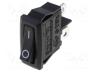 RS13243ABB2 - ROCKER, SPST, Pos  2, OFF-ON, 4A/250VAC, black, none, 50mΩ, UL94V-2