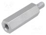 Αποστάτης μεταλλικός - Screwed spacer sleeve, 60mm, Int.thread  M3, Ext.thread  M3, steel