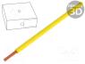 H05VK100GE - Wire, H05V-K, stranded, Cu, 1mm2, yellow, PVC, 300/500V, Class  5