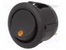 R13-112B2-02-BBY - ROCKER, SPST, Pos  2, OFF-ON, 20A/14VDC, yellow, LED 14VDC,point